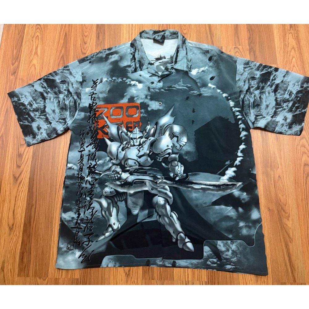 Anime Shirt Mens Large All Over Print Double Sided Graphic UFO